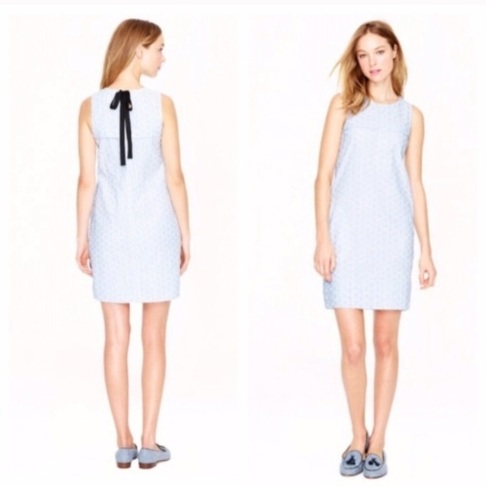 NWT J.Crew Seersucker Eyelet Shift Dress